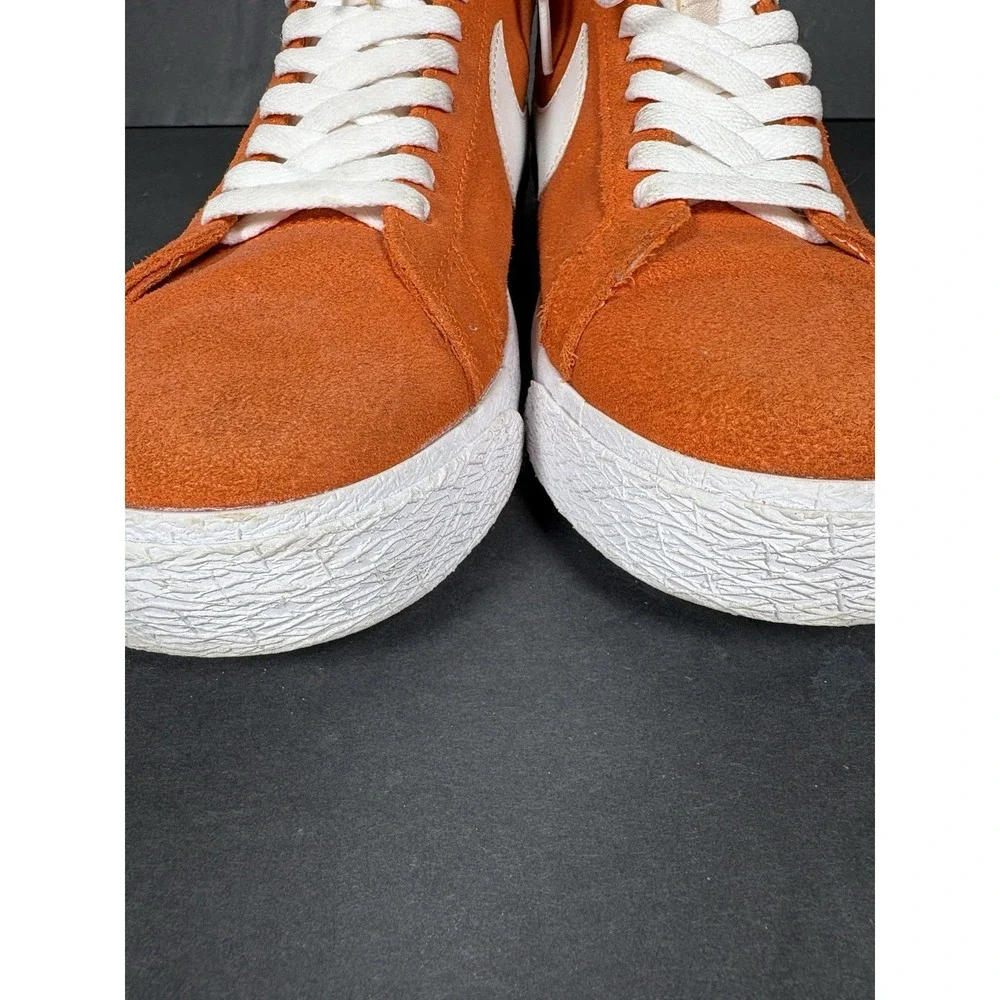 Nike SB Zoom Blazer Mid Safety Orange White Men's Size 8 Shoes 864349-800